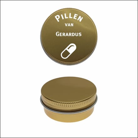 Pillen Blikje Met Naam Gravering - Gerardus