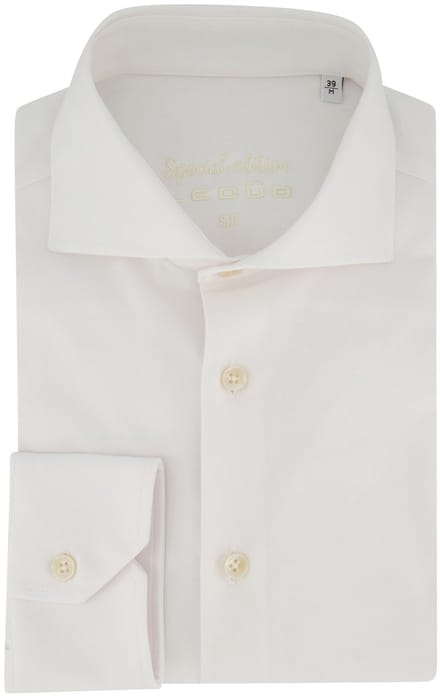 Ledub overhemd slim fit wit cutaway boord klassiek