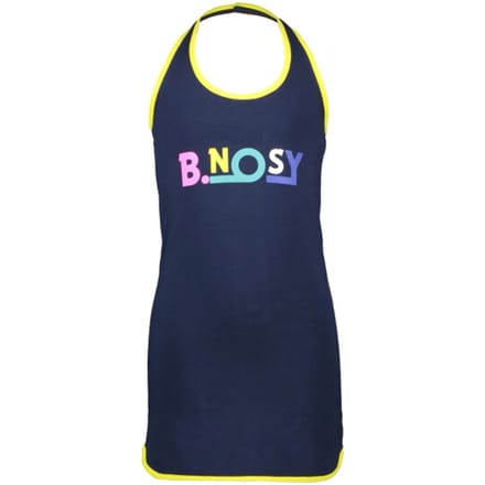 B.Nosy Girls dumbbell dress with dot aop and chest navy
