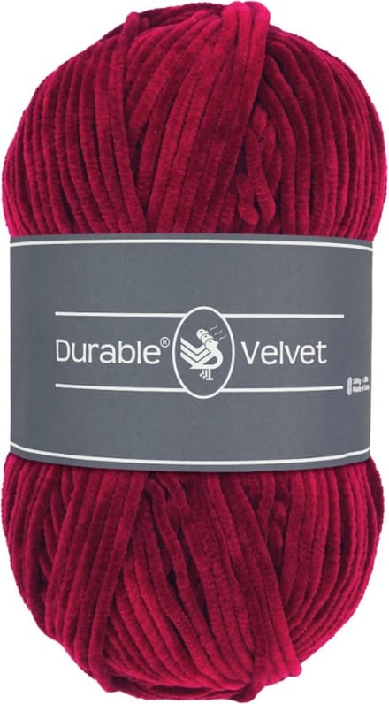 Durable Velvet - 222 bordeaux - Chenille Garen