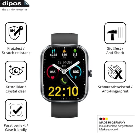 dipos – 2x Pantserfolie geschikt voor Donerton Y66 | 9H Screenprotector