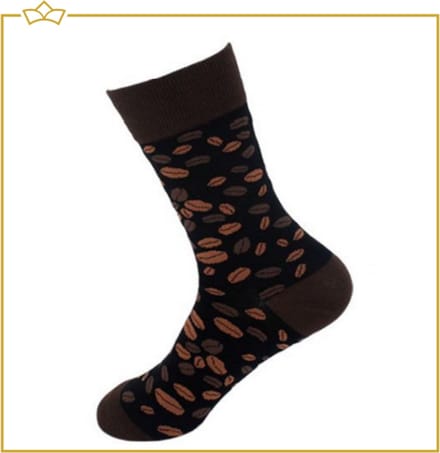 ATTREZZO® Grappige sokken - Koffiebonen - Maat 36-41 - Zwart