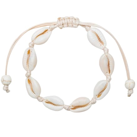 Fako Bijoux® - Schelpjes Armband - Schelpen - Wit