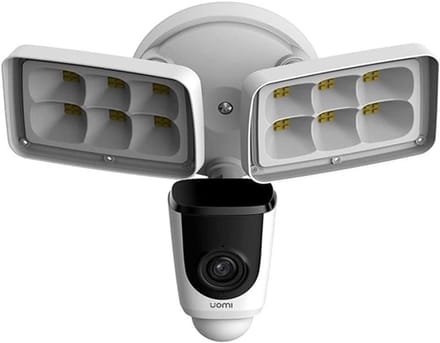 Schijnwerper IP Camera - Beveiligingscamera Buiten - Woning Beveiligen - PIR Bewegingsdetectie - 1080P Resolutie - Wit