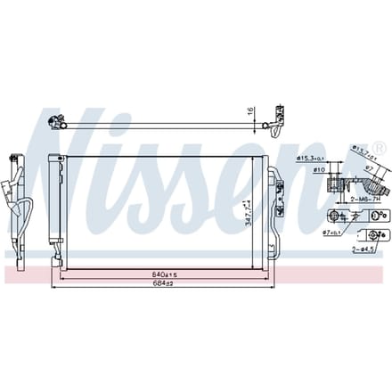 Condensator, airconditioning NISSENS 940357