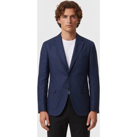 Brooks Brothers Jacket Regular Lining Linen Blue Größe: 48 | Blazer Outlet | Herren | Blau
