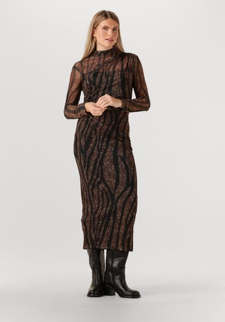 Access D54-3352-0006 Dames - Jurk - Bruin - Maat S