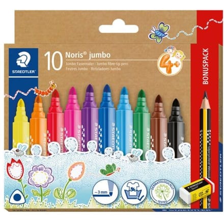 Staedtler Noris Jumbo Markers - Set van 10 kleuren
