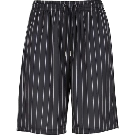Urban Classics - Pinstripe Trackshorts Korte broek - S - Zwart/Wit