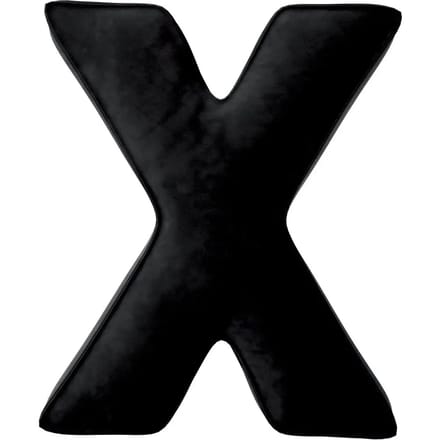 Kussen letter x Yellow Tipi Posh Velvet
