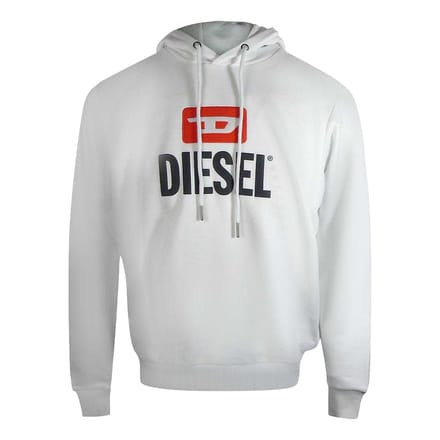 Diesel Herenlogo Hoodie (Wit)