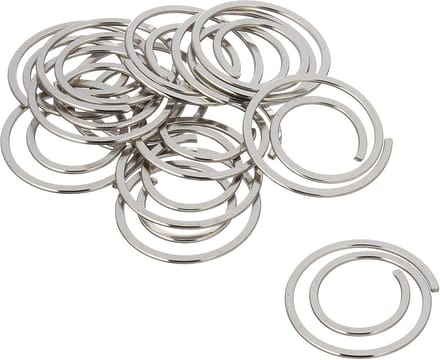 Paperclips CIRCULAR, diameter 20 mm, glanzend vernikkeld, verpakking van 50 stuks