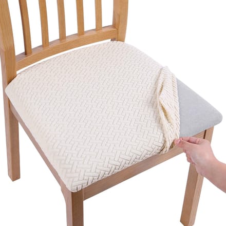 Stoelhoes Eetkamer, 2-deel set, stretch, afwasbaar, beige