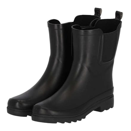 XQ - Regenlaarzen Dames - Chelsea - Zwart - Rubber
