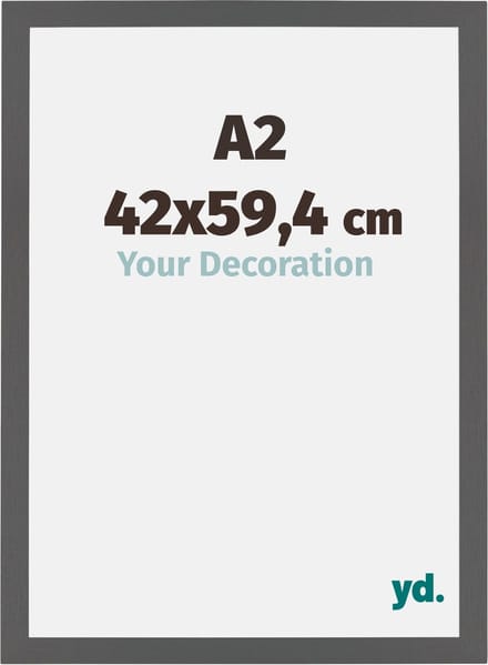 Your Decoration - Fotolijst A2 42x59,4 cm - MDF - Antraciet - Mura