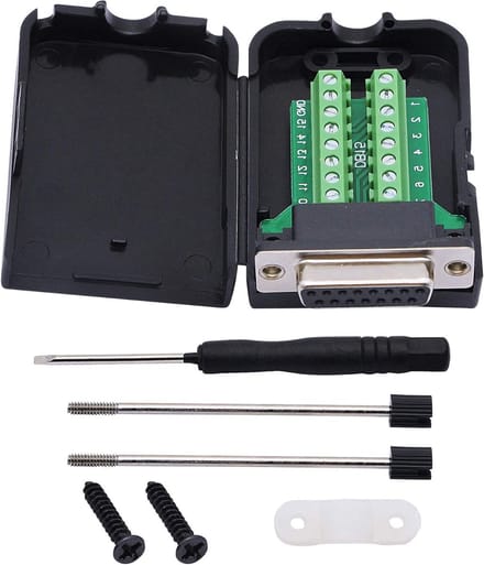 DB15 Adapter 15 Pin Port naar Terminal Connector Signaalmodule met Behuizing voor Diverse Toepassingen