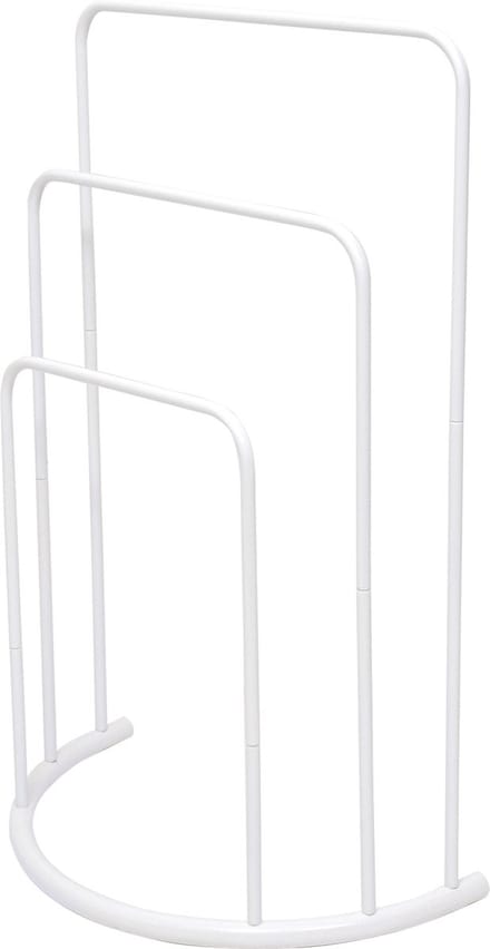 MSV Handdoeken rek badkamer - wit - chroom metaal - 50 x 75 x 26 cm