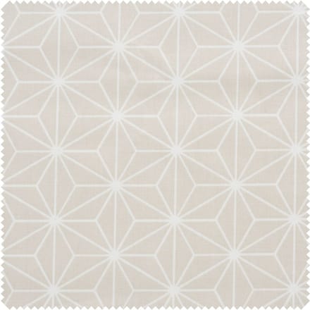 Katoenen stof "Geometrische ster" Polyester gecoat - Beige