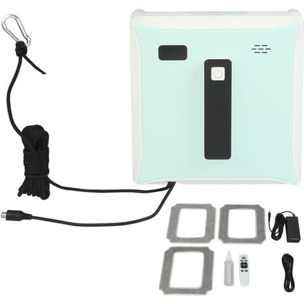 Machine de Nettoyage de Vitres Intelligente Double Pulvérisation d'Eau Télécommande Robot Nettoyeur de Vitres 100?240 V white