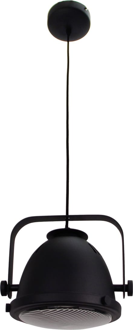 Chericoni Nero hanglamp - 1 lichts - Ø20 cm - E27 - Zwart met glas