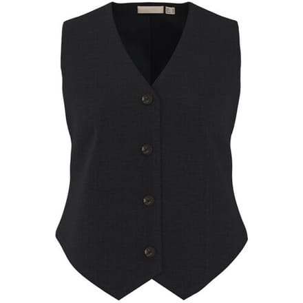 ESMARA Dames gilet met linnen (Zwart, 34)