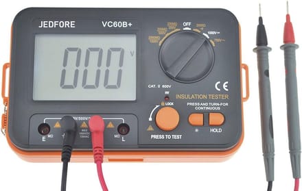 Digitale Isolatiemeter met Backlit LCD - Multi Tester voor DCV, ACV en Megohm Metingen