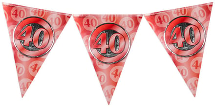 Vlaggenlijn 40 jaar getrouwd | Set á 3 stuks | 10 meter | Dubbelzijdig