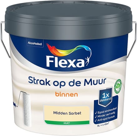 Flexa - Strak Op De Muur Binnen Mat - Midden Sorbet - Mengverf - 5 L