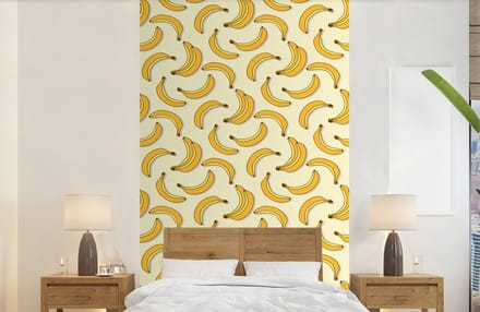 Behang - Fotobehang Fruit - Design - Banaan - Breedte 150 cm x hoogte 240 cm