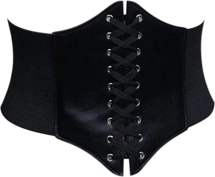 FIFO Effen Unisex Dames Korset, Elegante, Esthetisch, Zwart