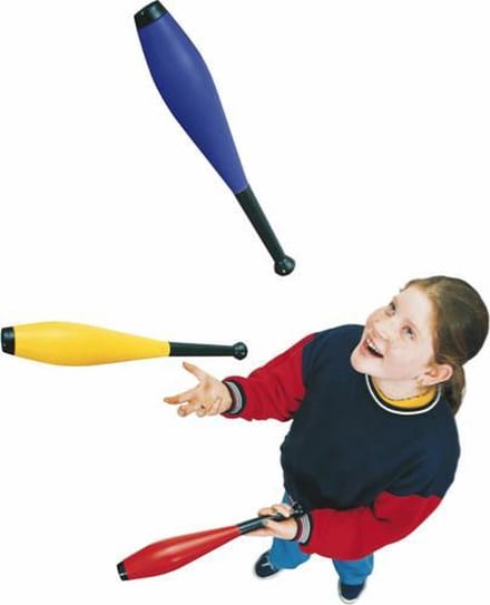 Jongleerkegels - set van 3 - Blauw/Geel/Rood
