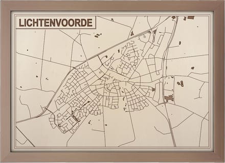 Decoratief Beeld - Houten Van Lichtenvoorde - Hout - Bekroned - Bruin - 21 X 30 Cm