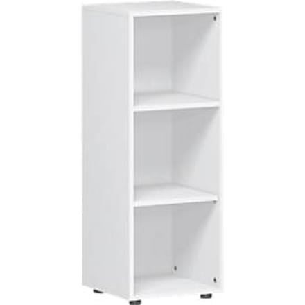 PALENQUE boekenkast, 3 OH, spaanplaat, B 400 x D 400 x H 1104 mm, wit