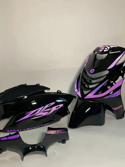 Piaggio Zip Stickerset - Sport Production - Roze/paars cameleon