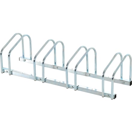 Homcom Parking Voor 4 Fietsen Stalen Beugel 110X33X27 Cm Zilver Silver