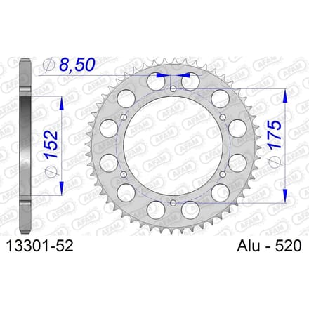 Tandwiel Afam 520 52 dents
