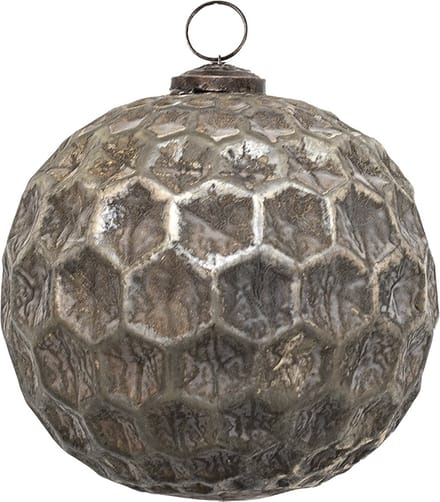 Clayre & Eef Kerstbal XL Overig Ø 15 cm Bruin Glas Kerstballen