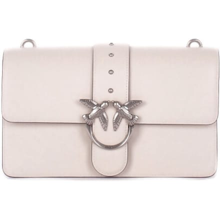 PINKO Love One Crossbody tas 27 cm - Dames - bianco seta-old silver