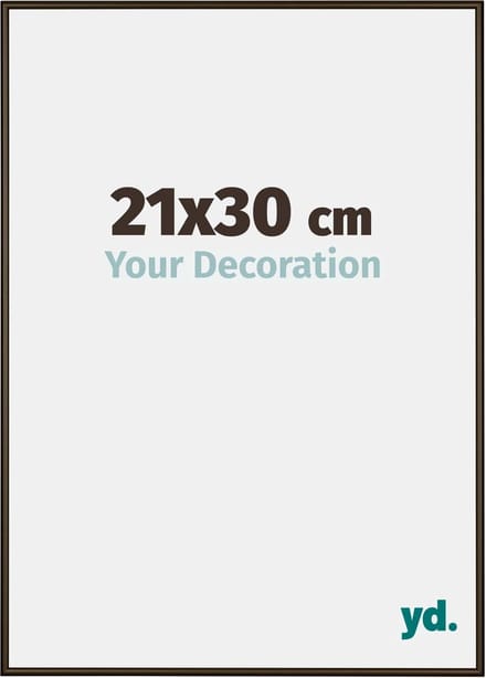 Your Decoration - Fotolijst 21x30 cm - Aluminium - Walnoot Structuur - New York