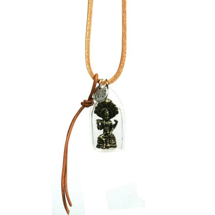 Heaven Eleven heren leer cord - buddha in glas groot