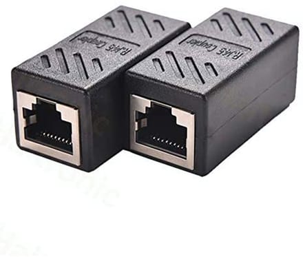 Oneay 2-pack RJ45-koppelingen voor ethernetkabels, LAN-connector, inline Cat7/Cat6/Cat5e ethernetkabelverlenger, adapter vrouwelijk naar vrouwelijk