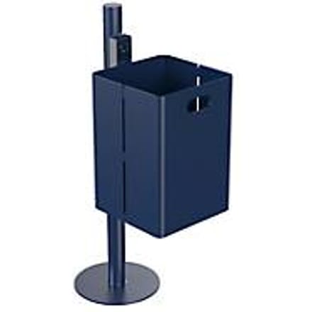 Afvalbak met overkappingen ingebouwde asbak, blauw (RAL 5013)