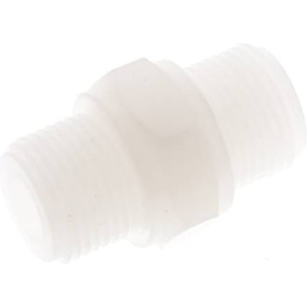 Dubbele Nippel G3/8'' PVDF 10bar FDA 22mm Hex