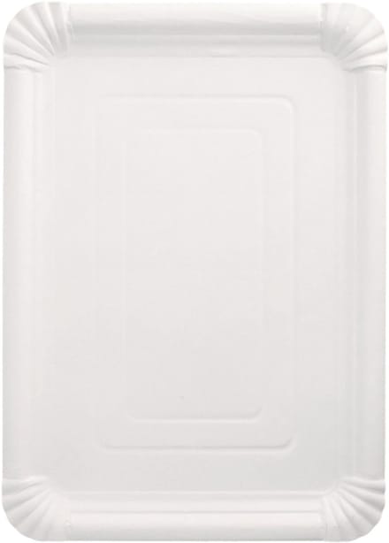 125 Borden, karton pure hoekig 24 cm x 33 cm wit
