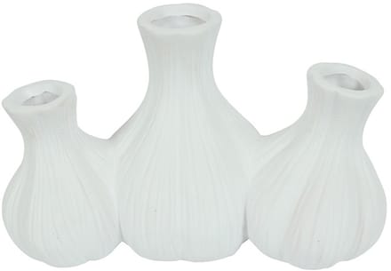 Countryfield Vaas Fabio Bulb geschakeld 3 aardew L26,5B13H17CM wit