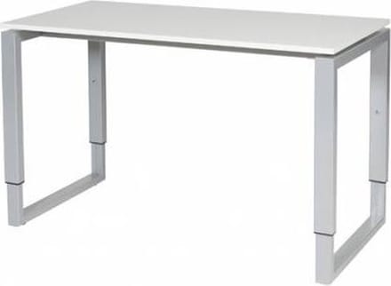 Verstelbaar Bureau - Domino Plus 120x60 wit - alu frame