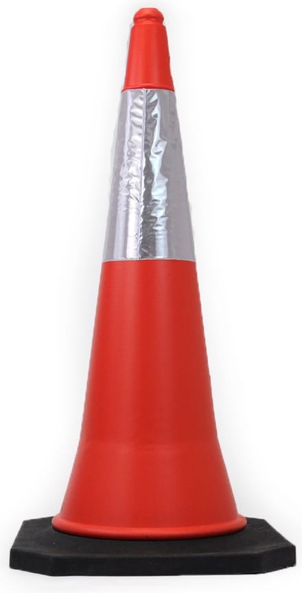 Rood-witte verkeerskegel - pylon - 500 mm hoog