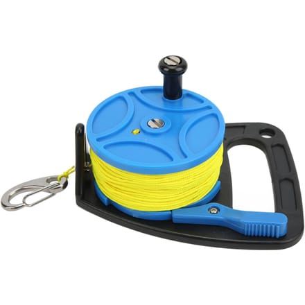 Moulinets de plongée Bobine de corde d'ancre Moulinet de doigt Polyvalent avec clip 83m Fil pour Plongée souterraine Plongée d'exil Roue bleue gray