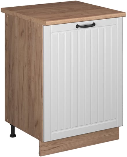 Vicco Wastafelkast Fame-Line, Wit Landhuis/Goudkleurig Eiken, 60 cm