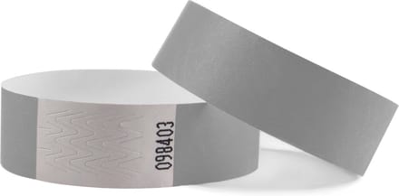 CombiCraft Blanco Tyvek Polsbandjes Zilver - 100 stuks
